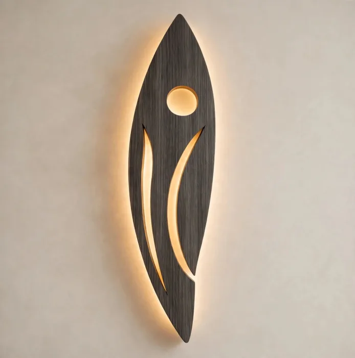 Modern Abstract Wall Light Sculpture Ambient Sconce Art photo 7