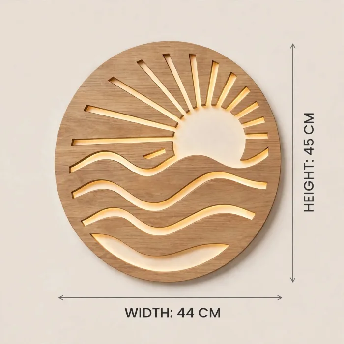 Boho Sun Wave Wall Art Coastal Sunrise Decor photo 7
