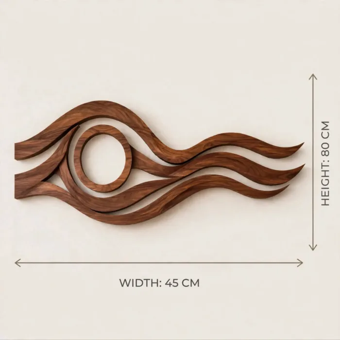Abstract Eye Wall Art With Light | 3D Wave Wall Sculpture | Modern Illuminated Wall Decor For Living Room photo 8