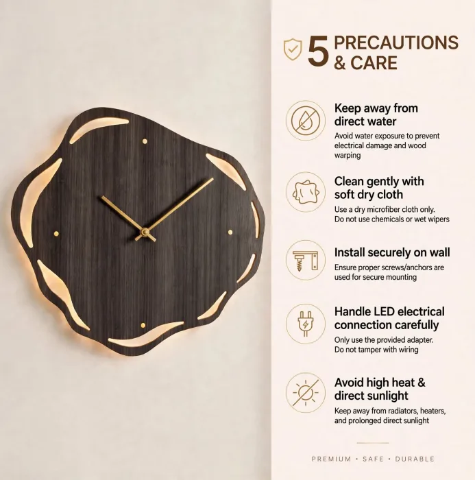 Large Organic Wall Clock Modern Living Room photo 8