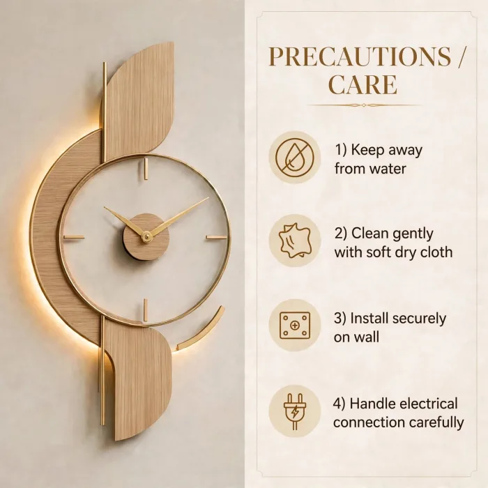 Large Modern Decorative Wall Clock Minimalist Living Room photo 8