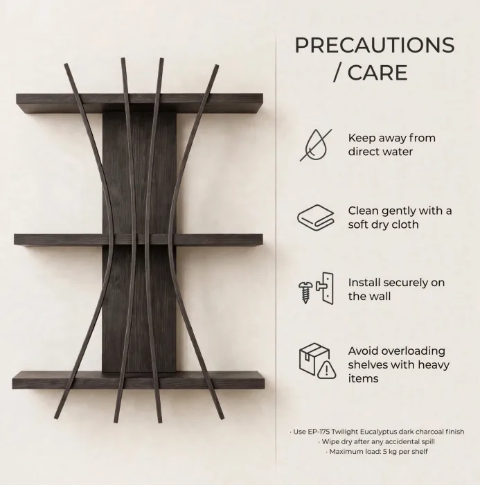 Minimalist Floating Wall Shelf Modern Decor Art photo 8
